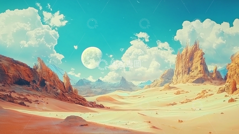 高清大图下载【趣麦麦图】梦幻沙漠奇观