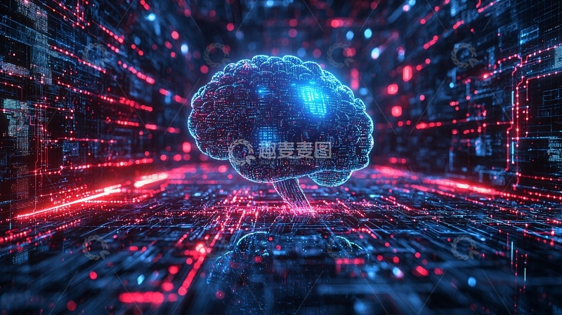 高清大图下载【趣麦麦图】数字大脑