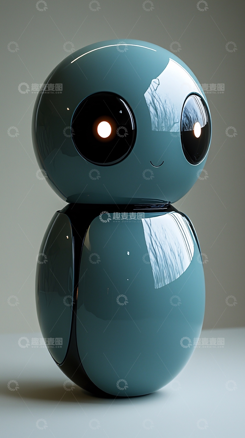 高清大图下载【趣麦麦图】可爱呆萌机器人