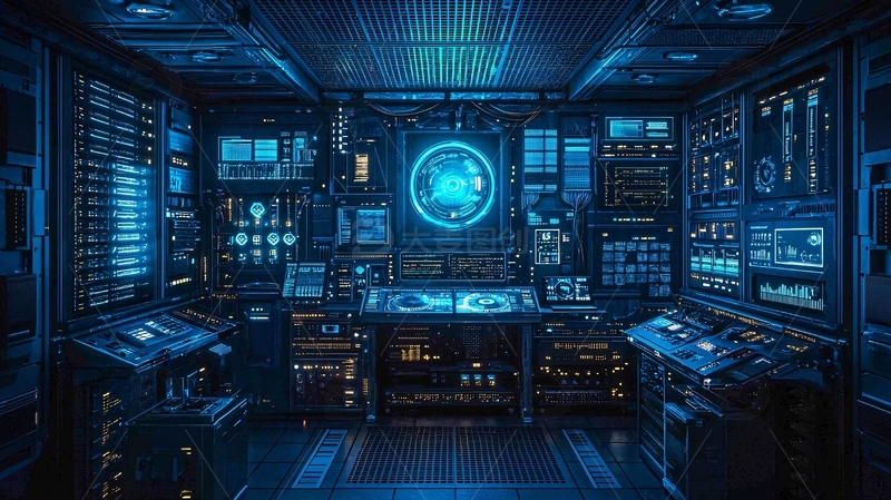 高清大图下载【趣麦麦图】科技感控制室