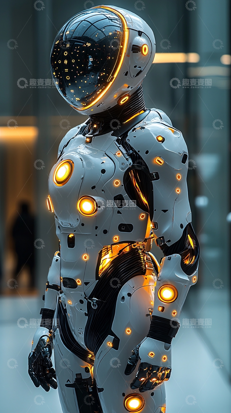 高清大图下载【趣麦麦图】未来感机器人