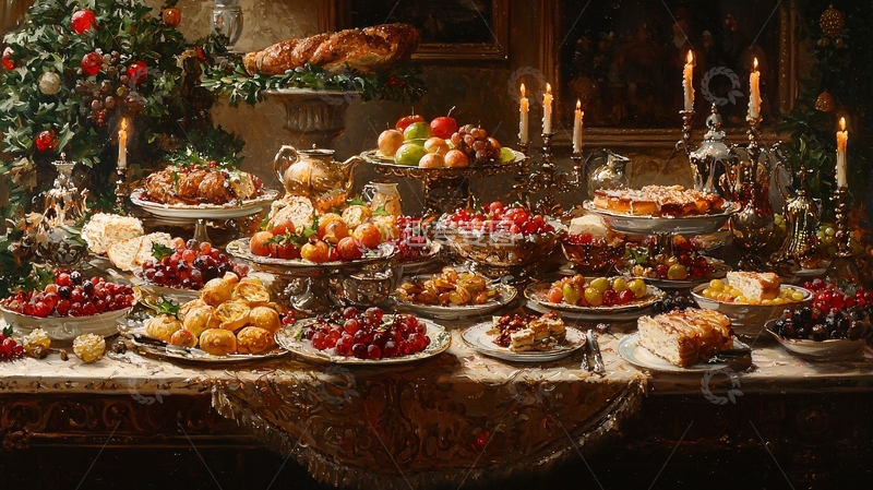 高清大图下载【趣麦麦图】富丽堂皇的圣诞节盛宴