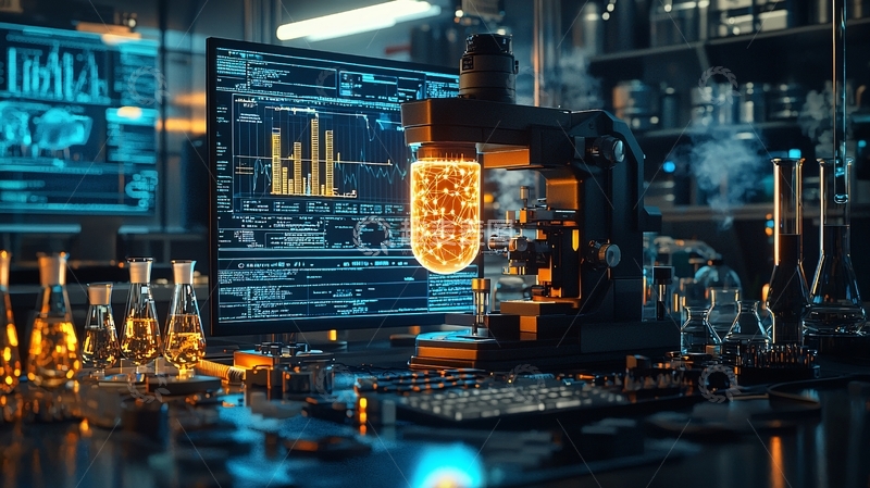 高清大图下载【趣麦麦图】科技感实验室场景