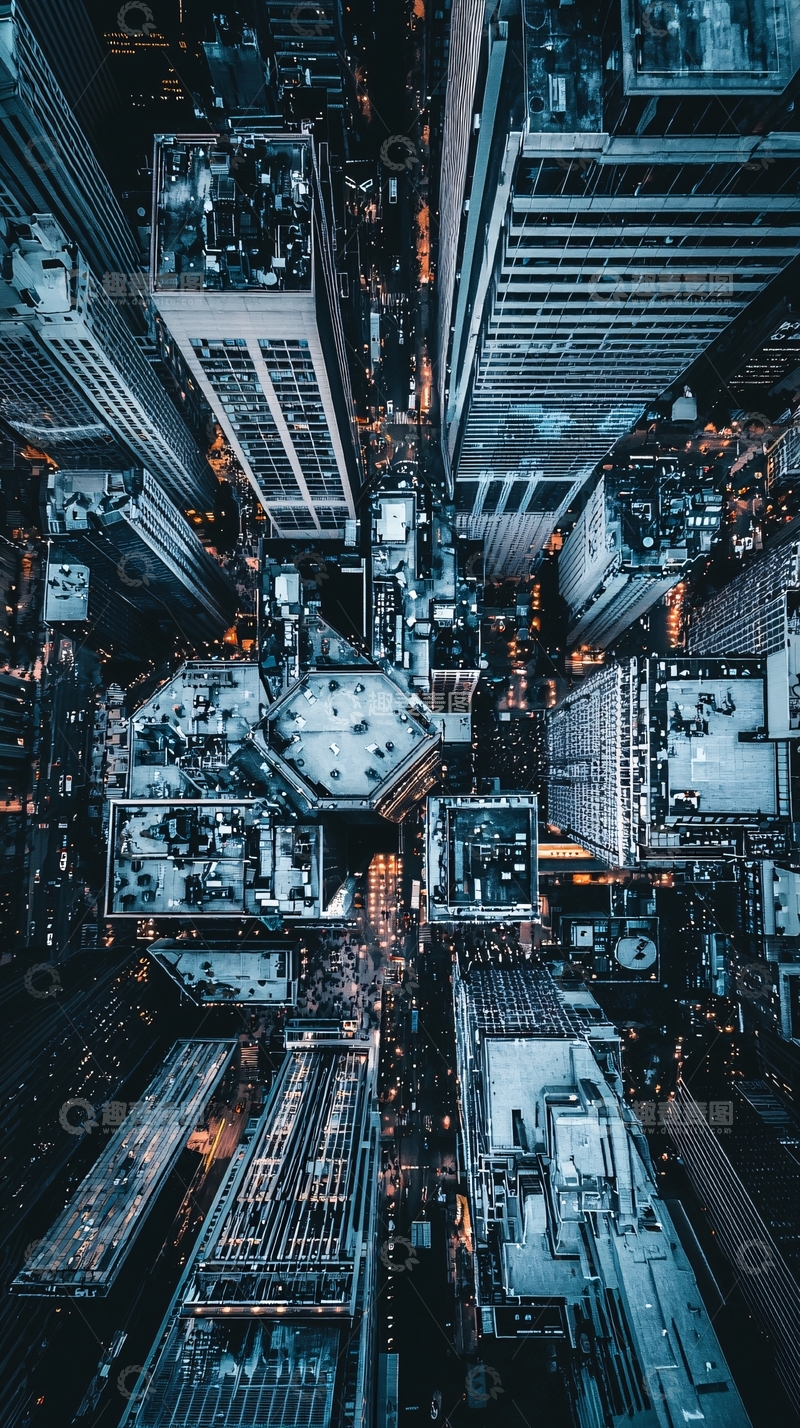 高清大图下载【趣麦麦图】俯瞰都市夜景