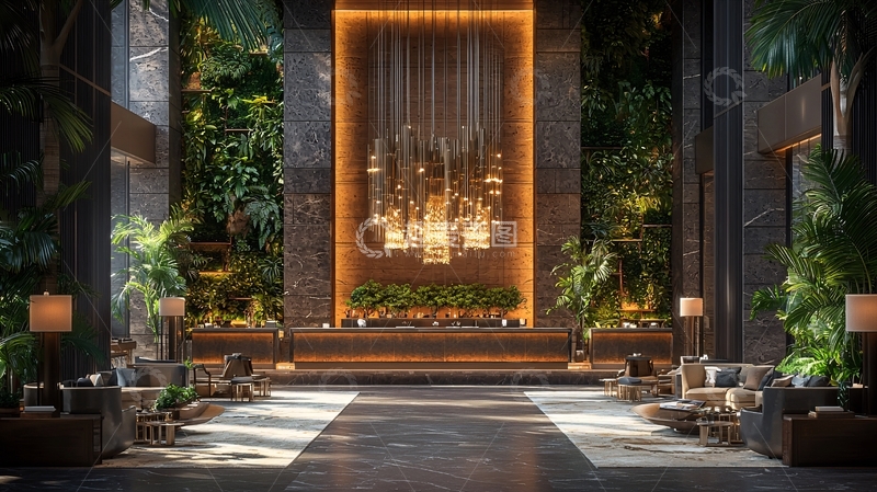 高清大图下载【趣麦麦图】奢华酒店大堂设计5