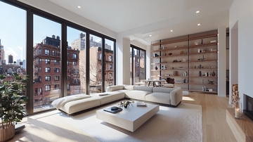 现代简约客厅大落地窗