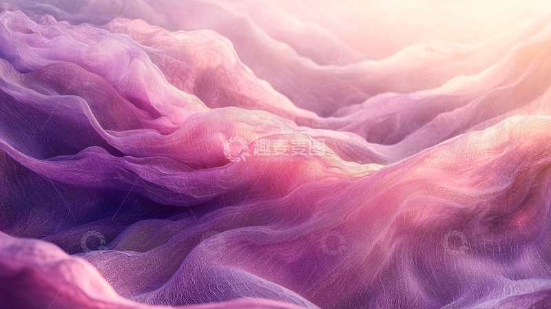 高清大图下载【趣麦麦图】梦幻紫色轻柔飘逸面料质感