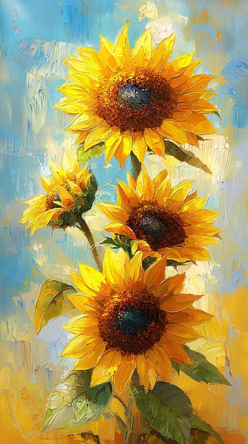 向日葵油画