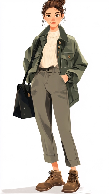时尚插画女生