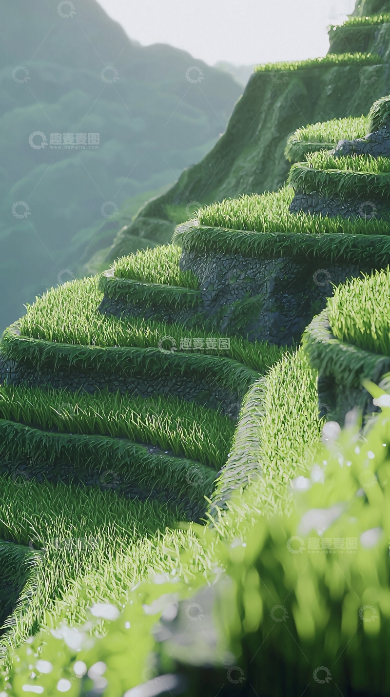 高清大图下载【趣麦麦图】梯田