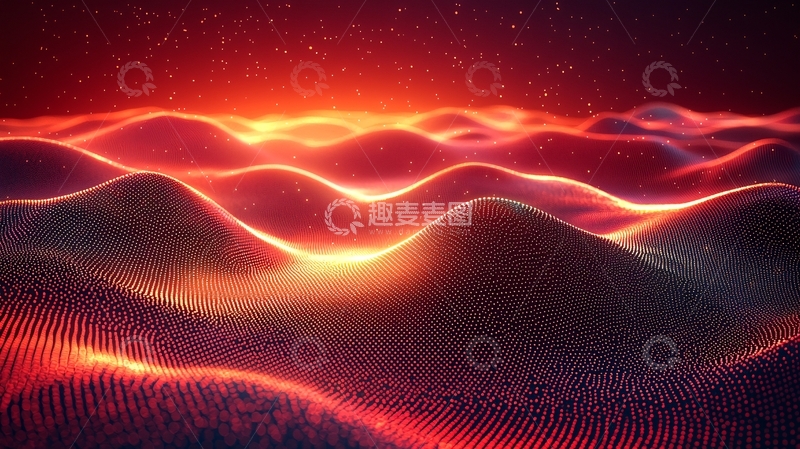 高清大图下载【趣麦麦图】红色波浪