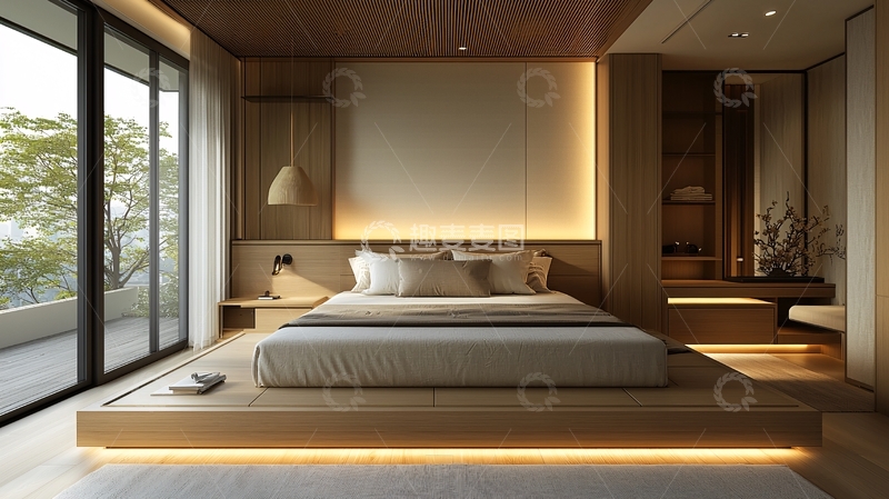 高清大图下载【趣麦麦图】现代简约卧室19