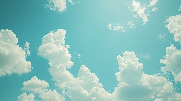蓝天白云棉花糖般