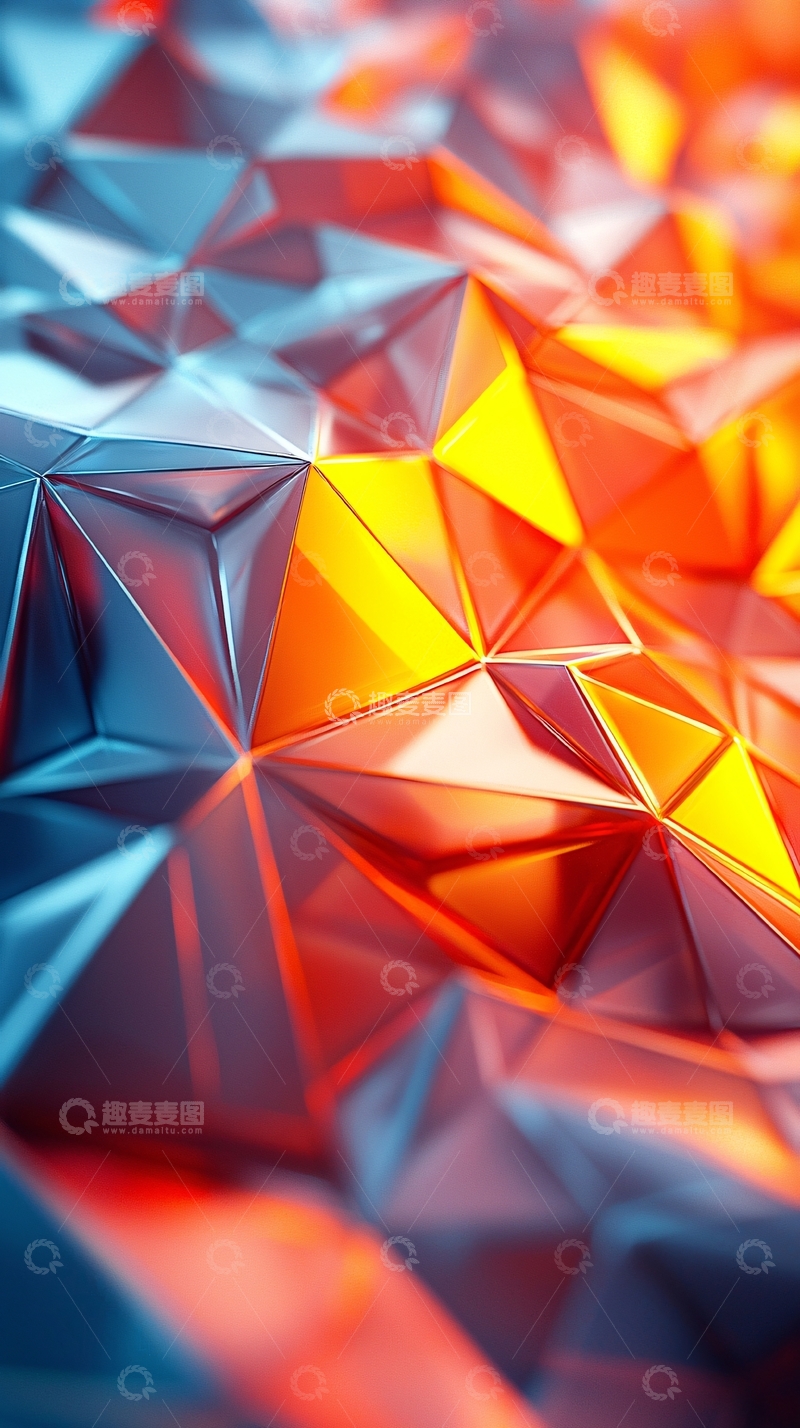 高清大图下载【趣麦麦图】抽象三角形几何图案