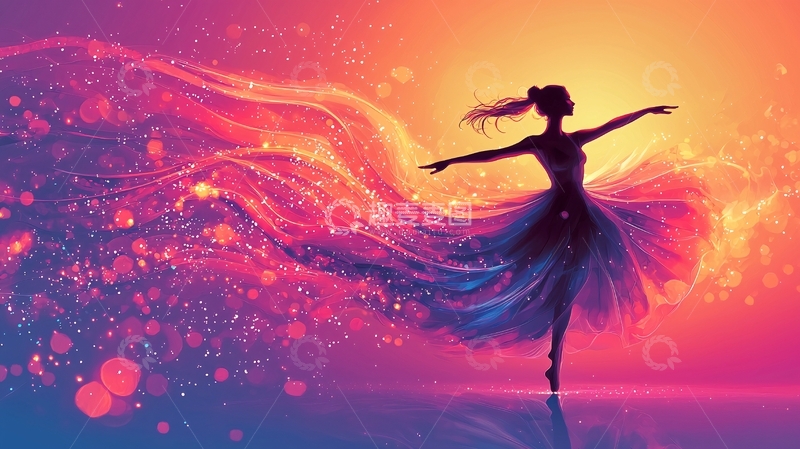 高清大图下载【趣麦麦图】彩色梦幻舞者