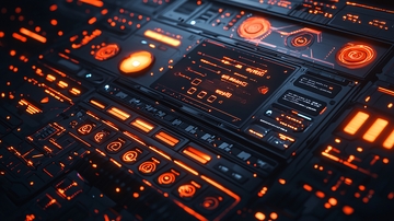 科技感十足的未来控制面板