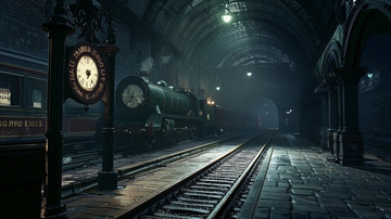 暗黑蒸汽火车站场景