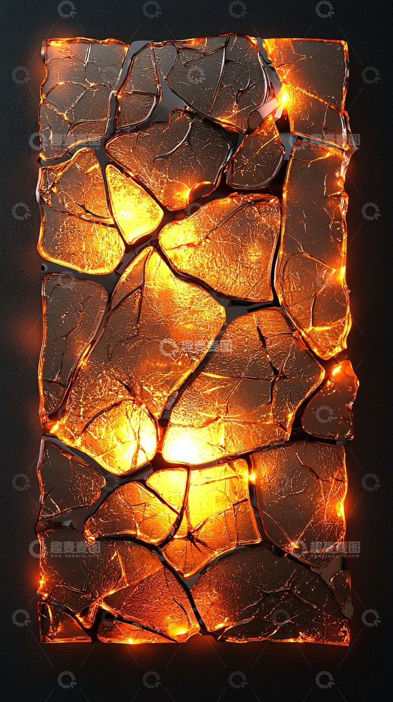 高清大图下载【趣麦麦图】熔岩裂隙纹理