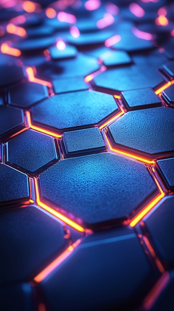 科技感的蜂窝状蓝色背景
