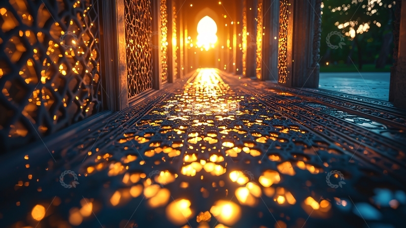 高清大图下载【趣麦麦图】光影交错的长廊