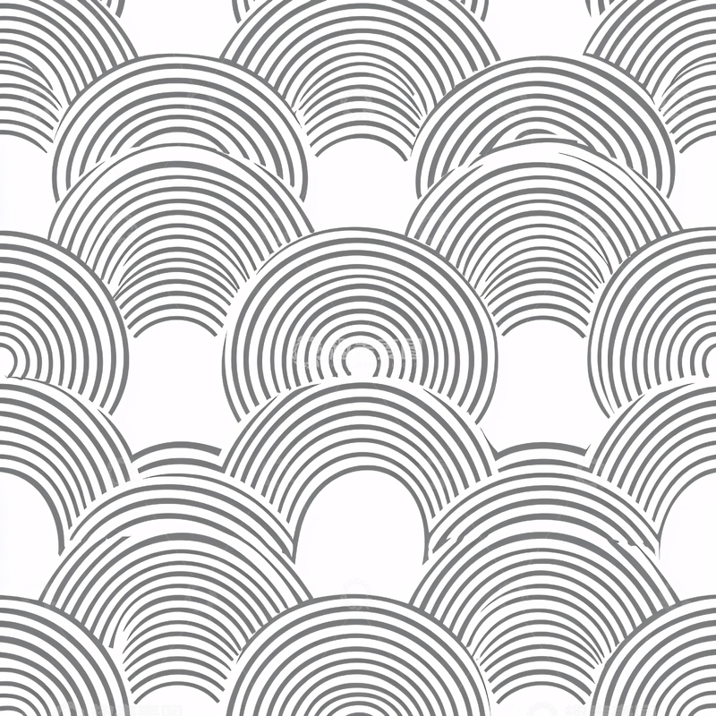 高清大图下载【趣麦麦图】圆形线条组成的重复图案