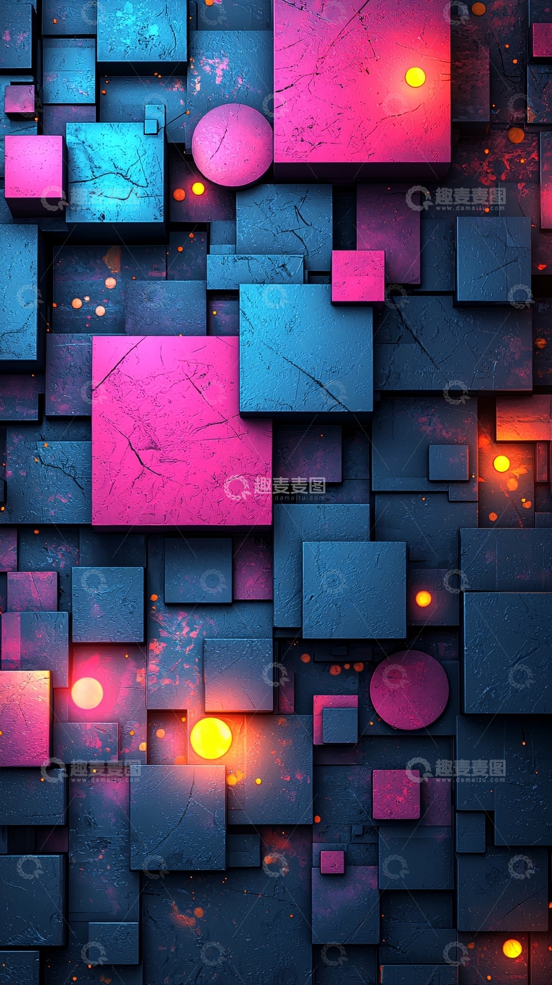 高清大图下载【趣麦麦图】抽象几何图形背景