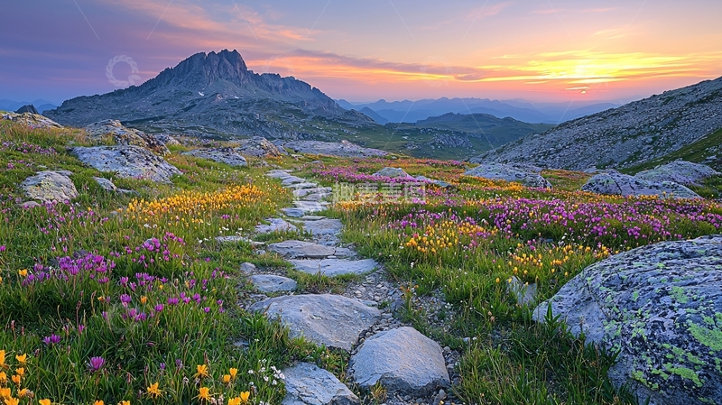 高清大图下载【趣麦麦图】宁静山谷中的小路