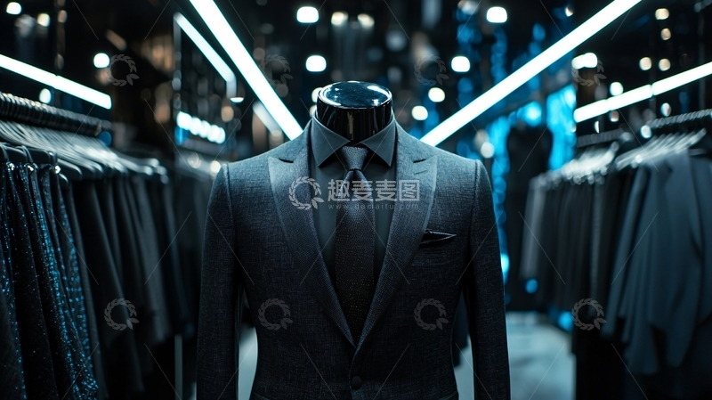 高清大图下载【趣麦麦图】高级灰色西装
