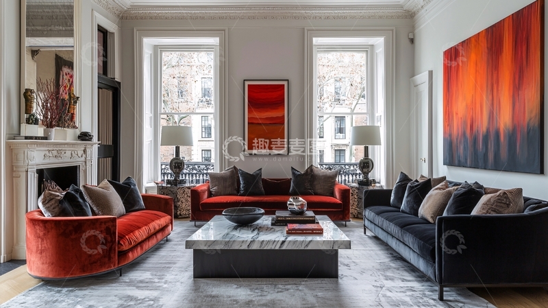 高清大图下载【趣麦麦图】现代简约客厅设计