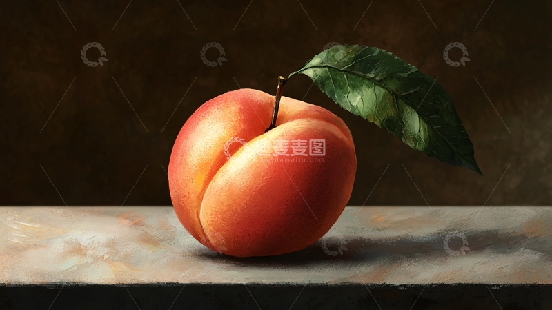 高清大图下载【趣麦麦图】静物写生桃子