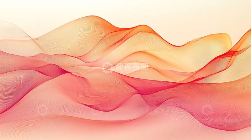 高清大图下载【趣麦麦图】抽象的红色和橙色波浪