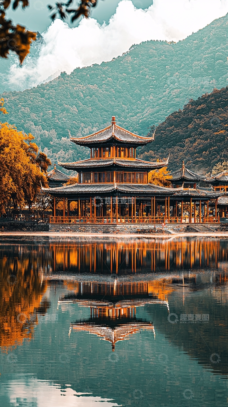 高清大图下载【趣麦麦图】古色古香的江南水乡建筑