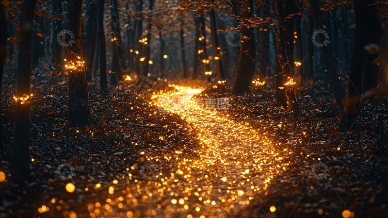 高清大图下载【趣麦麦图】黑暗森林小路