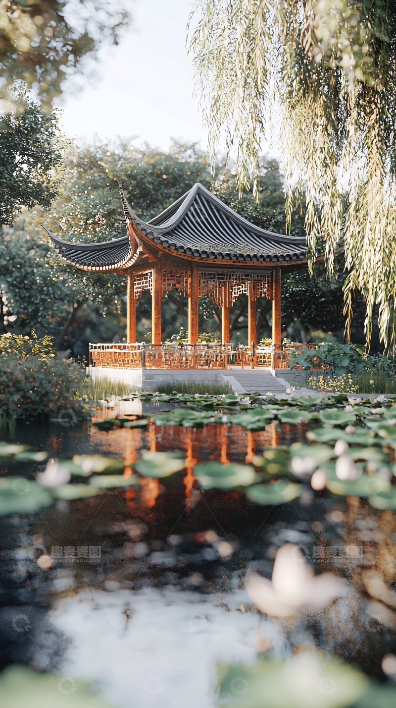 高清大图下载【趣麦麦图】中式凉亭