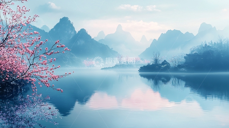 高清大图下载【趣麦麦图】水墨画山水