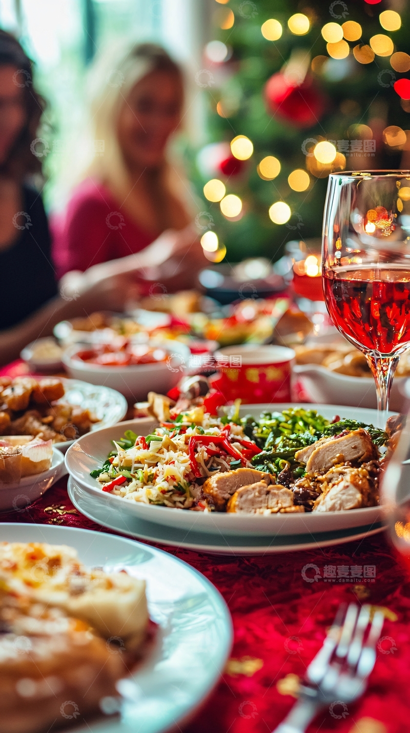 高清大图下载【趣麦麦图】圣诞节晚餐