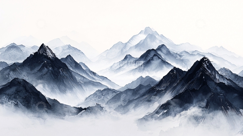 高清大图下载【趣麦麦图】水墨山水画230