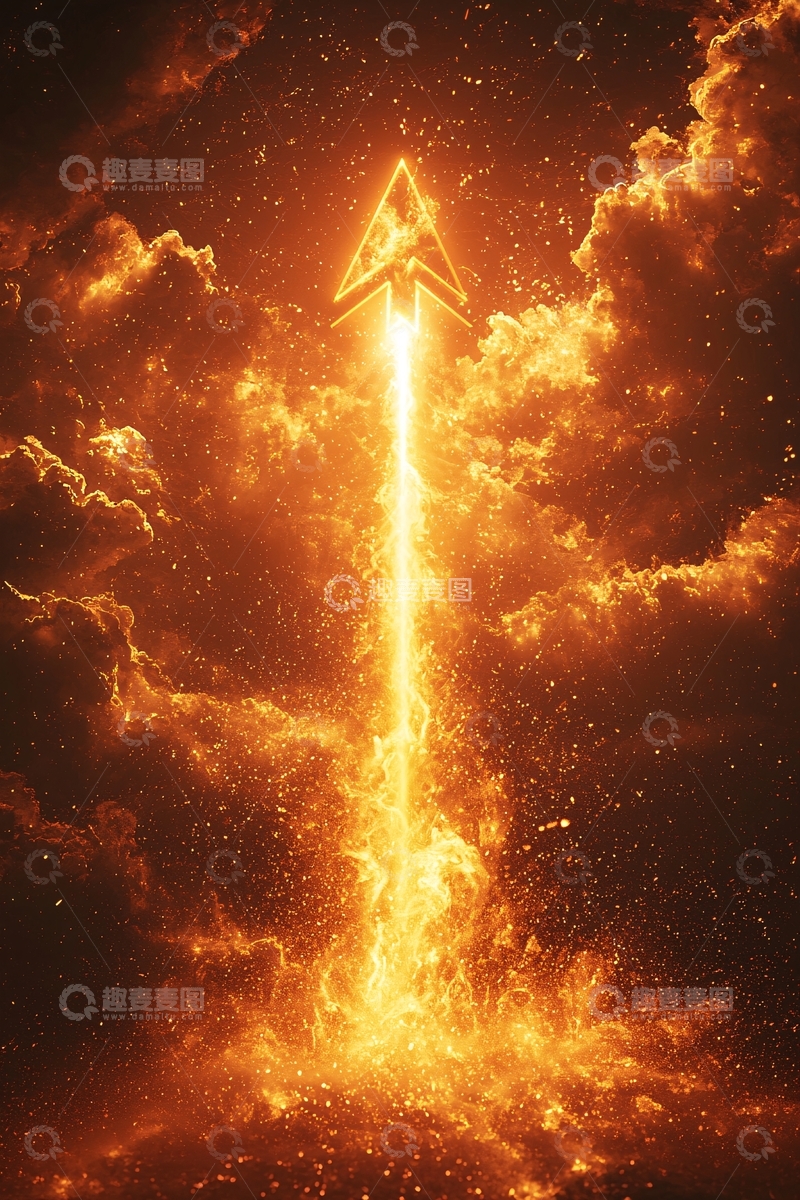 高清大图下载【趣麦麦图】火焰箭头