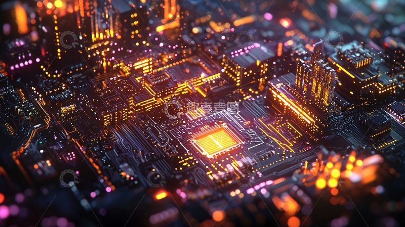 高清大图下载【趣麦麦图】电路板城市