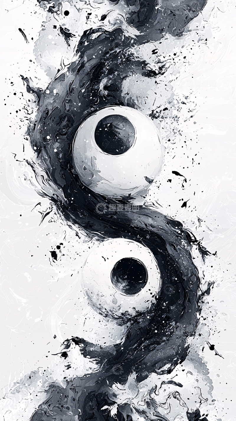 高清大图下载【趣麦麦图】阴阳太极