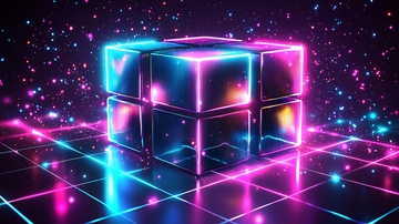 霓虹灯立方体