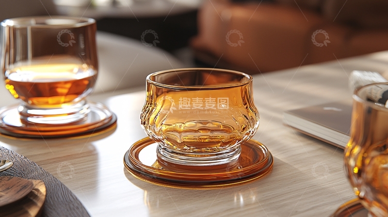 高清大图下载【趣麦麦图】琥珀色酒杯