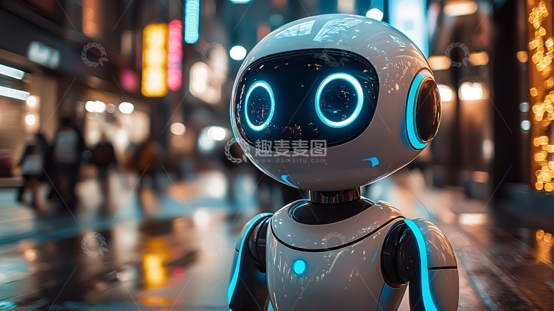 高清大图下载【趣麦麦图】未来都市机器人