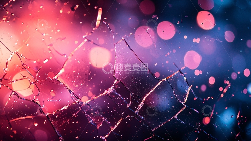 高清大图下载【趣麦麦图】破碎玻璃