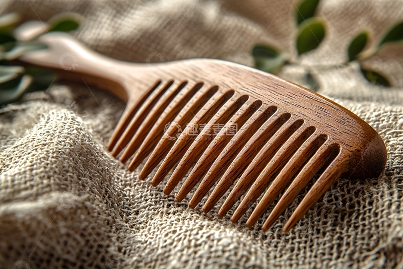 高清大图下载【趣麦麦图】木质梳子特写