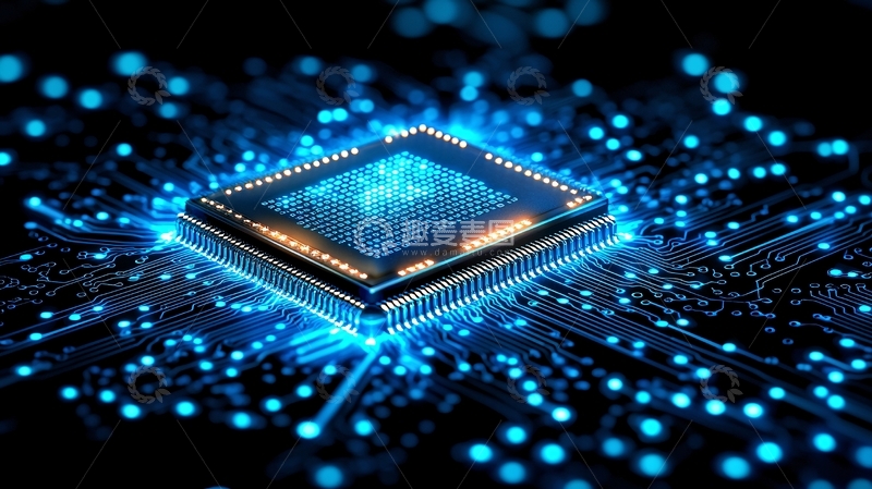 高清大图下载【趣麦麦图】科技感芯片电路板