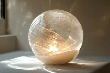 光线穿透水晶球