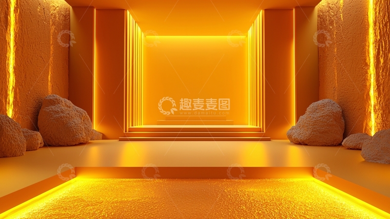 高清大图下载【趣麦麦图】橙色空间的尽头