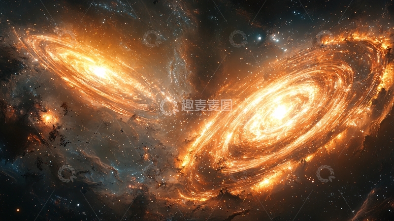 高清大图下载【趣麦麦图】宇宙碰撞