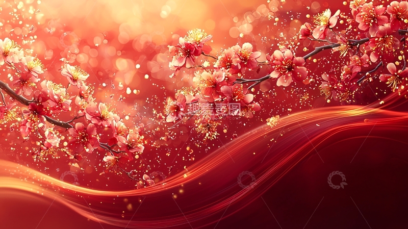 高清大图下载【趣麦麦图】红梅飘雪